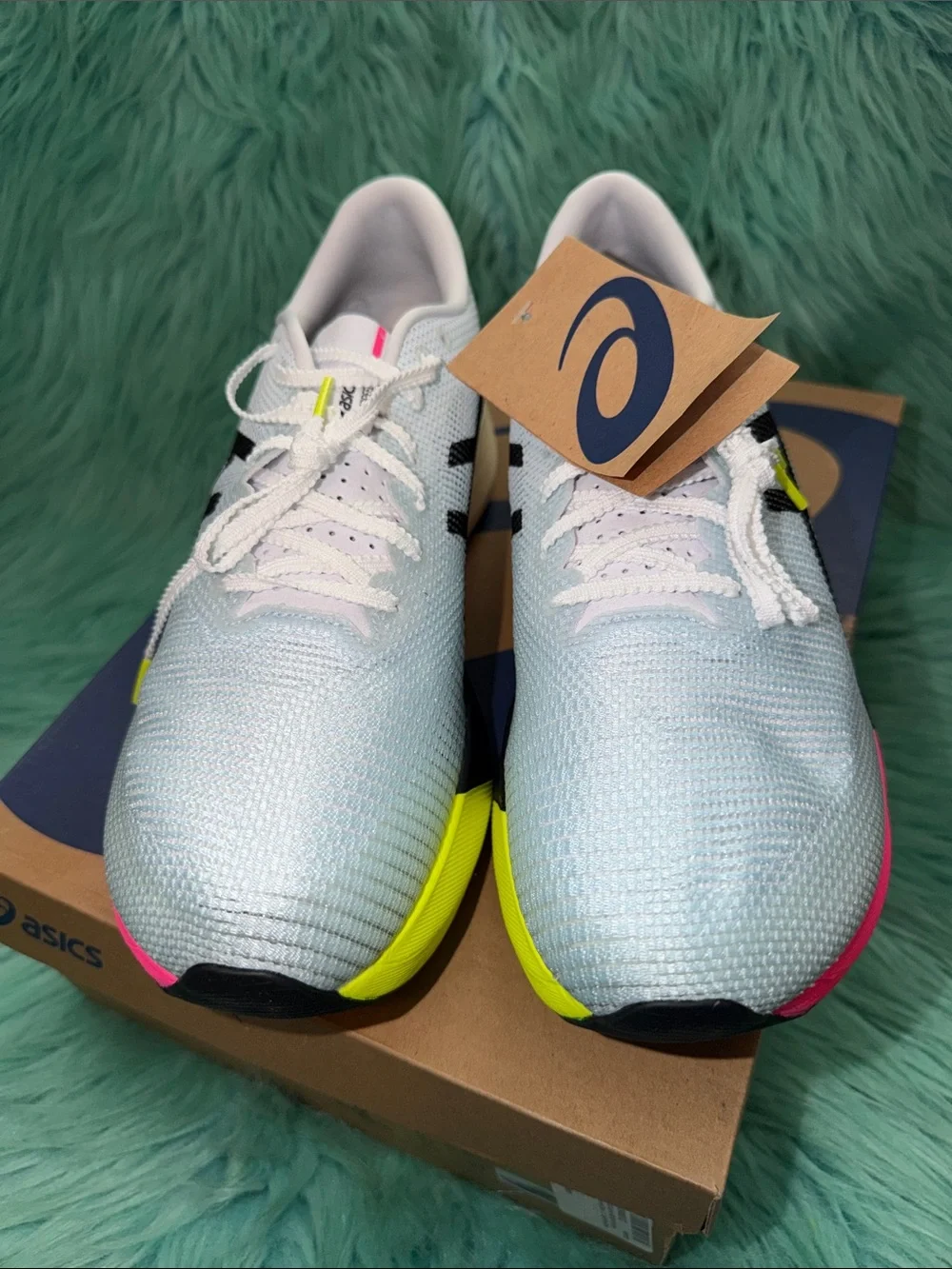 NIB ASICS Metaspeed Edge Paris Light Blue/Black Men’s 12/ Women’s 13.5